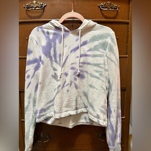 Threads 4 Thought Purple and Gray Tie-Dye Hoodie